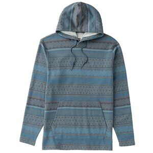 Vissla Headlands Pullover Hoodie Mens Medium Blue Haze Striped Medium